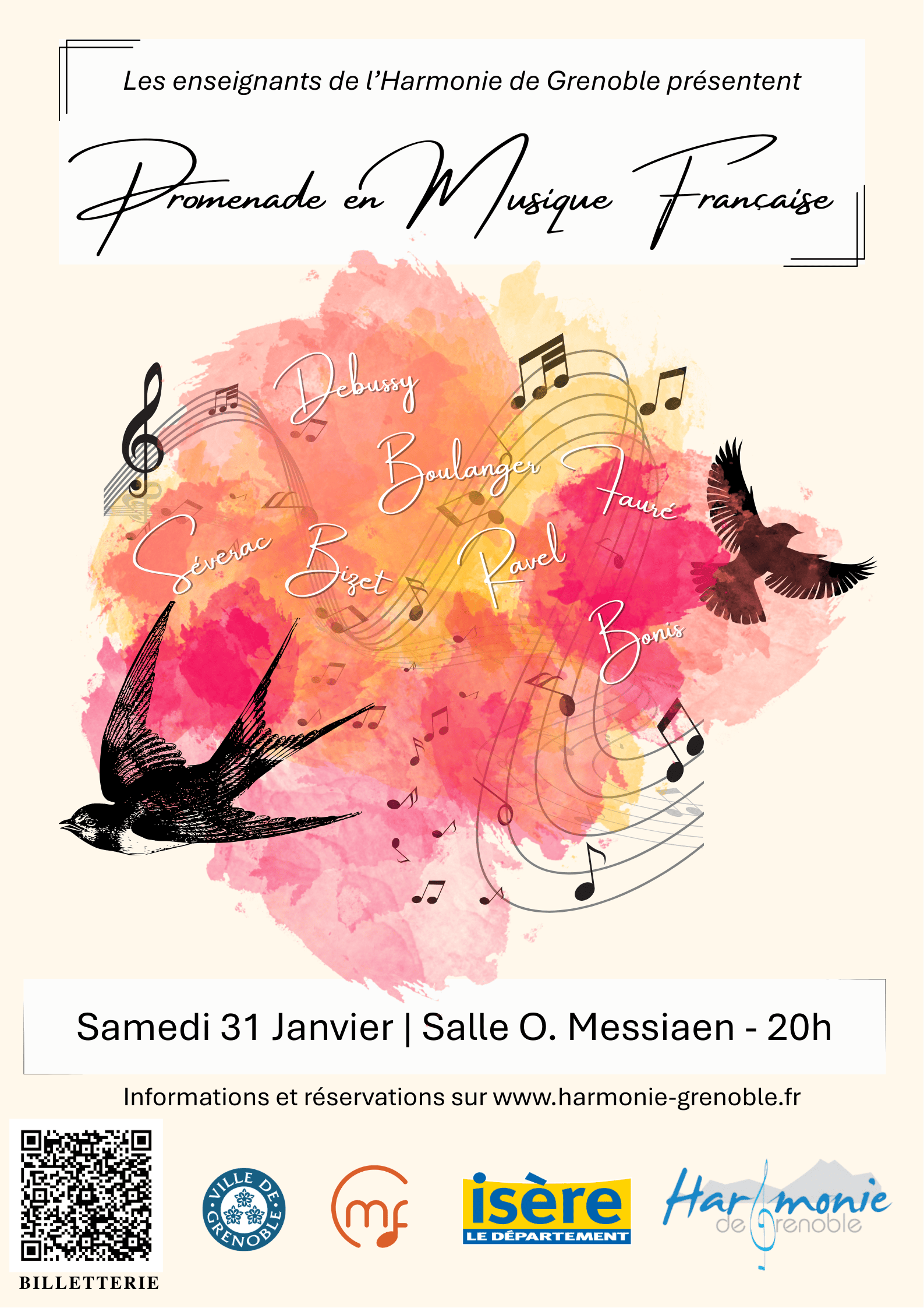Concert 31 janvier 2026 de l'harmonie de Grenoble