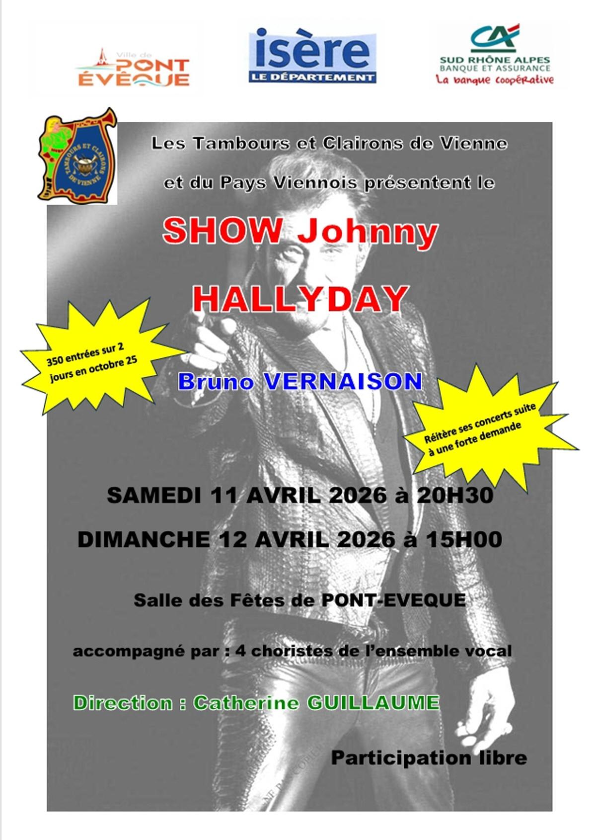 show johnny hallyday tambours et clairons de Vienne