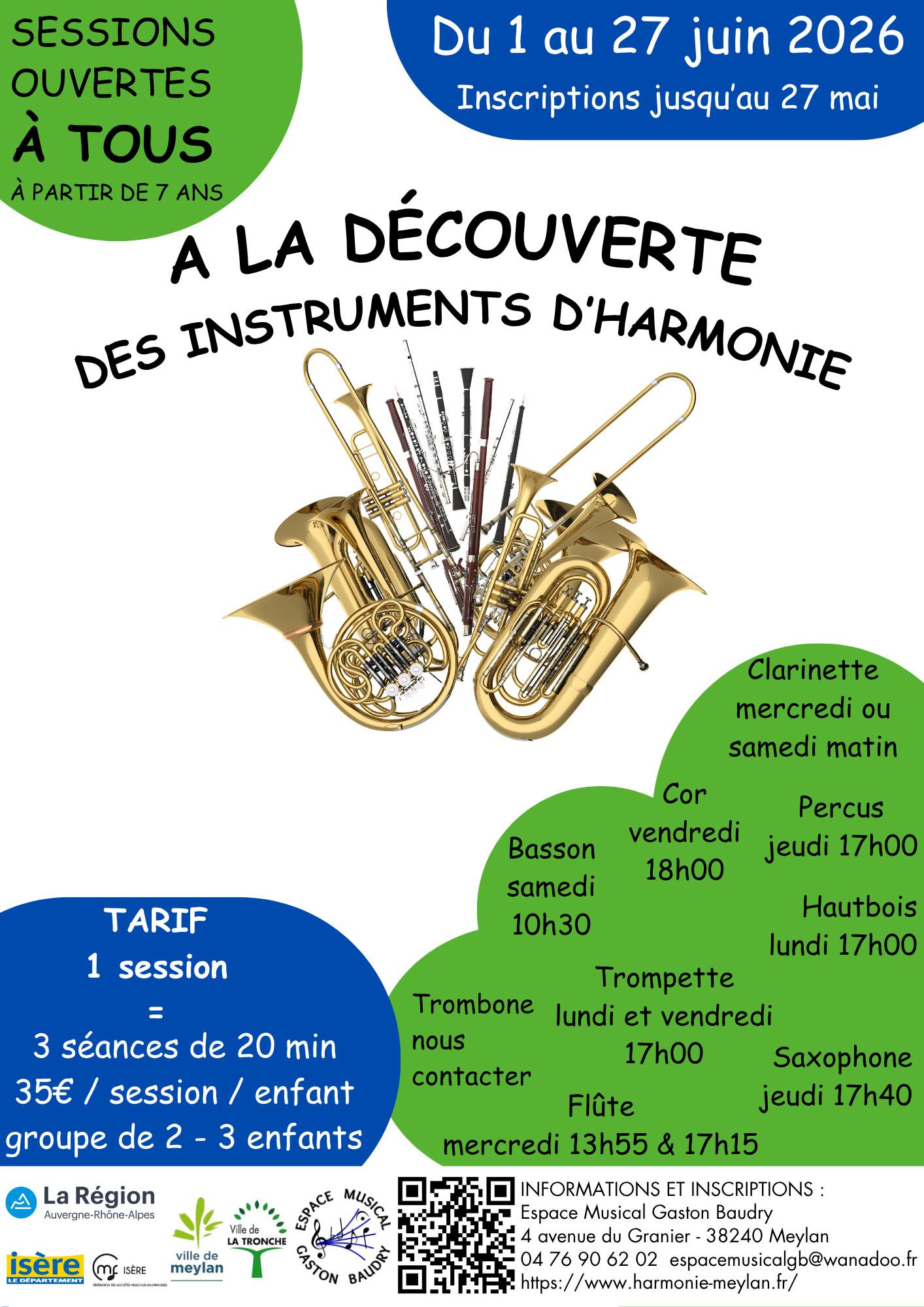 2026-06 Affiche Sessions découvertes Espace musical gaston baudry