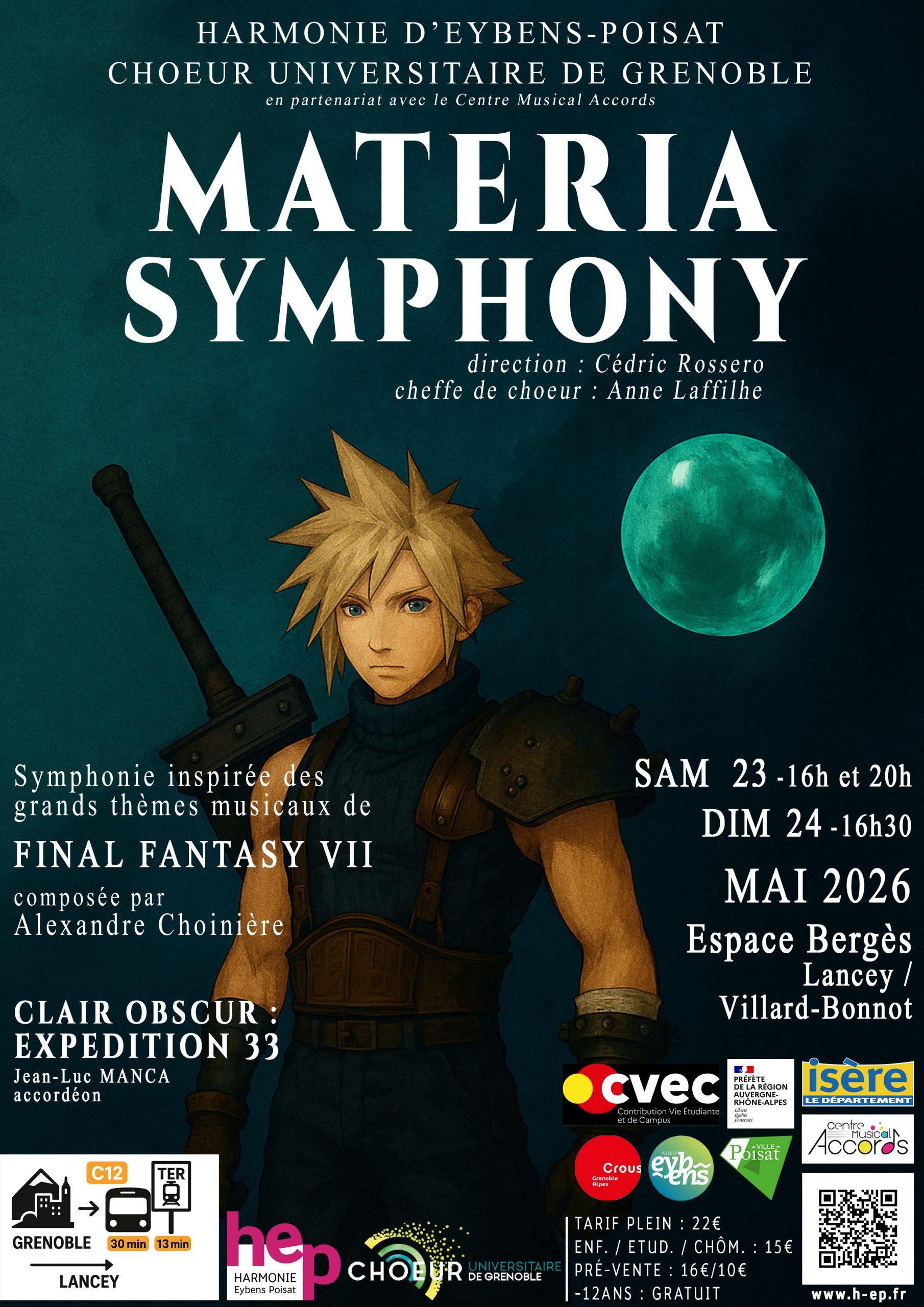 Affiche Materia Symphony Harmonie Eybens-Poisat