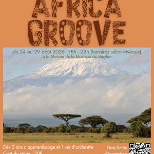 2026-08 24 au 29 Affiche Stage orchestre Africa Groove Espace Musical Gaston Baudry