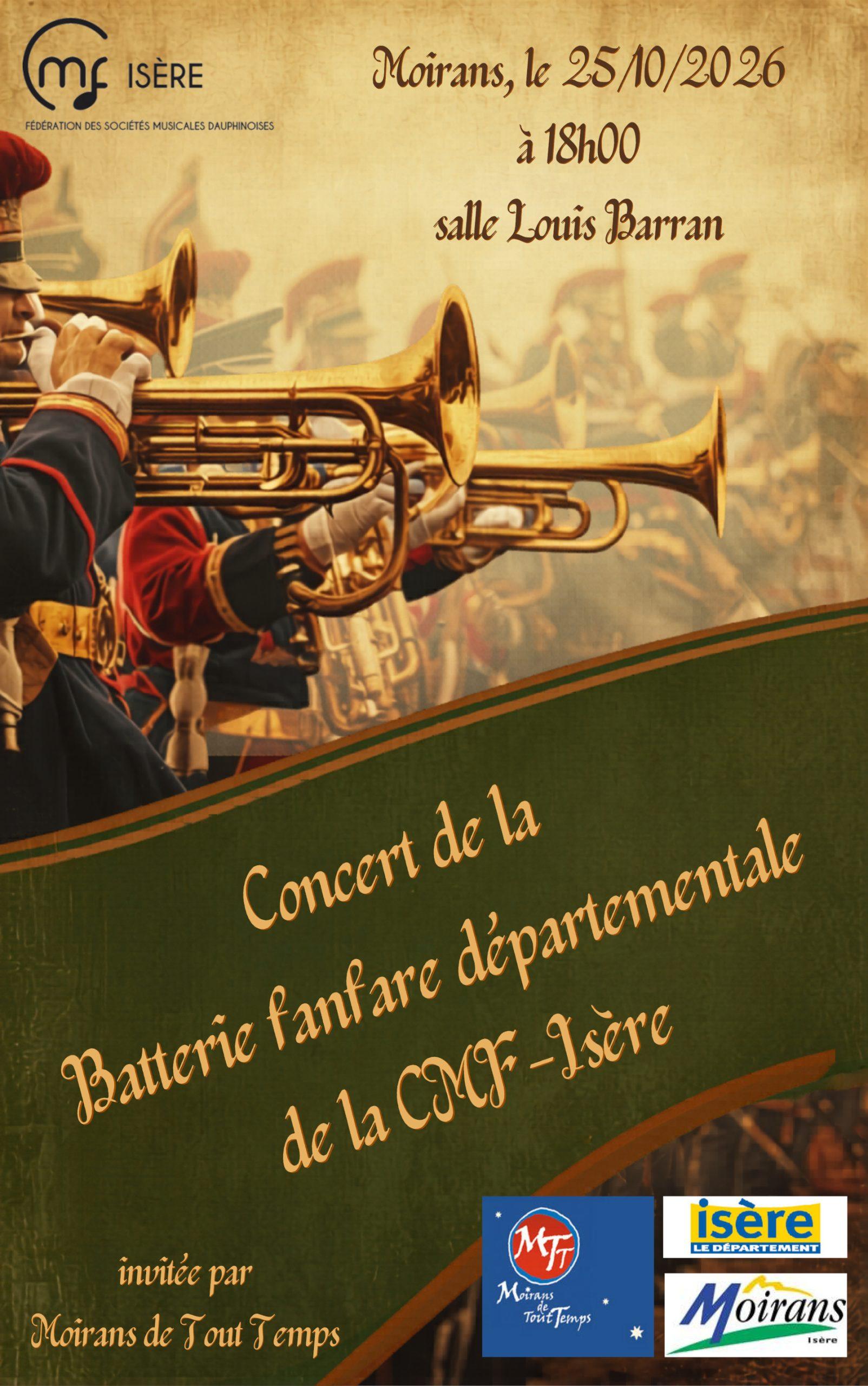 AFFICHE CONCERT BFD38 MOIRANS 17 octobre 2026