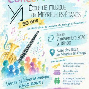 Affiche Concert Meyrieu Orchestre d'harmonie de Bourgoin Jallieu