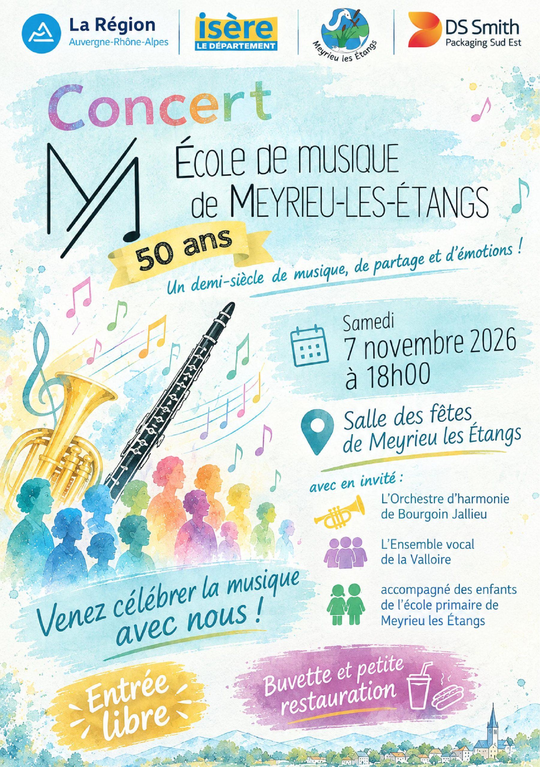 Affiche Concert Meyrieu Orchestre d'harmonie de Bourgoin Jallieu